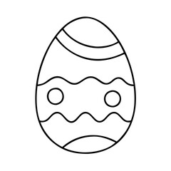 easter egg icon, easter egg line art - simple line art of easter egg, perfect for easter egg logos and icons