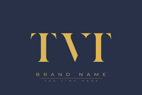 TVT abstract letter logo design. This logo is designed by three abstract letters.
