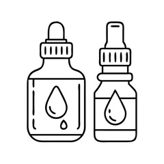 essential oils icon, essential oils line art - simple line art of essential oils, perfect for essential oils logos and icons