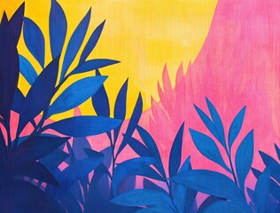 Vivid leaves contrast sharply with the background