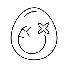 fake egg icon, fake egg line art - simple line art of fake egg, perfect for fake egg logos and icons
