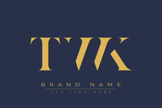 TWK abstract letter logo design. This logo is designed by three abstract letters.