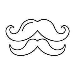 fake mustache icon, fake mustache line art - simple line art of fake mustache, perfect for fake mustache logos and icons