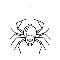 fake spider icon, fake spider line art - simple line art of fake spider, perfect for fake spider logos and icons