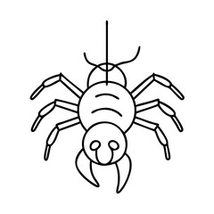 fake spider icon, fake spider line art - simple line art of fake spider, perfect for fake spider logos and icons