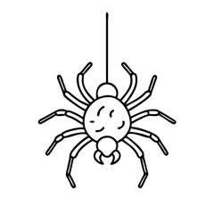 fake spider icon, fake spider line art - simple line art of fake spider, perfect for fake spider logos and icons