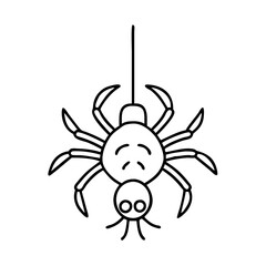 fake spider icon, fake spider line art - simple line art of fake spider, perfect for fake spider logos and icons