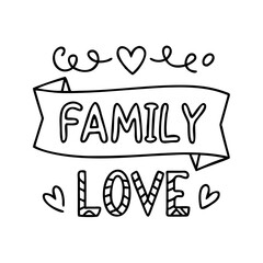 family love banner icon, family love banner line art - simple line art of family love banner, perfect for family love banner logos and icons