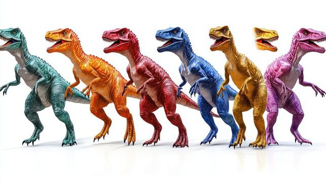 Rainbow Dinosaurs: A Colorful Prehistoric Parade