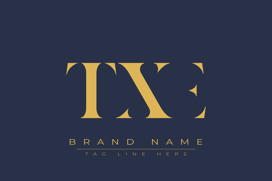 TXE abstract letter logo design. This logo is designed by three abstract letters.