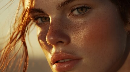 Woman portrait profile closeup