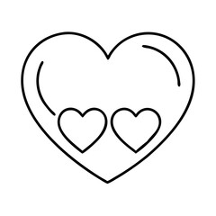 feminine heart icon, feminine heart line art - simple line art of feminine heart, perfect for feminine heart logos and icons