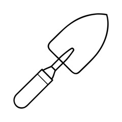 garden trowel icon, garden trowel line art - simple line art of garden trowel, perfect for garden trowel logos and icons