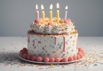 candles birthday illustration three cake white background confetti chocolate sweet cartoon food bakery vector decoration pink biscuit cupcake cook dessert delicious happy cream party celebrate