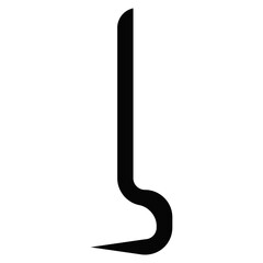 Crowbar, Black Design Crowbar, Crowbar Line Icon