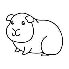 guinea pig icon, guinea pig line art - simple line art of guinea pig, perfect for guinea pig logos and icons