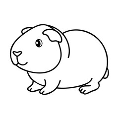 guinea pig icon, guinea pig line art - simple line art of guinea pig, perfect for guinea pig logos and icons