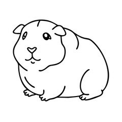 guinea pig icon, guinea pig line art - simple line art of guinea pig, perfect for guinea pig logos and icons