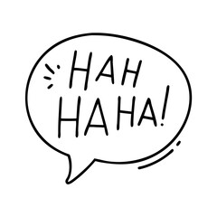  ha ha text bubble icon, ha ha text bubble line art - simple line art of ha ha text bubble, perfect for ha ha text bubble logos and icons