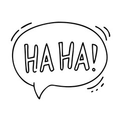  ha ha text bubble icon, ha ha text bubble line art - simple line art of ha ha text bubble, perfect for ha ha text bubble logos and icons