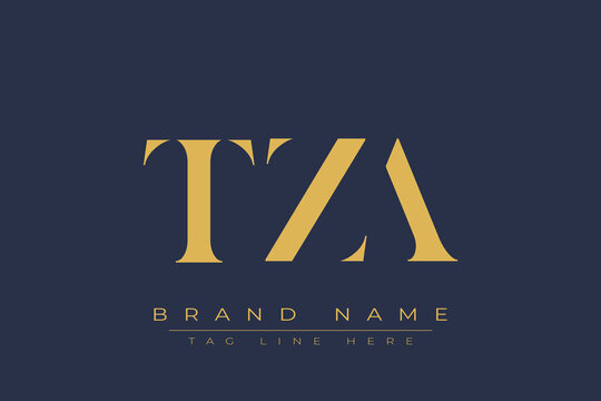 TZA abstract letter logo design. This logo is designed by three abstract letters.