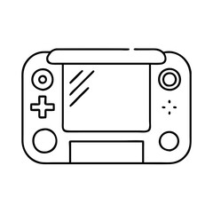 Fototapeta premium handheld game console icon, handheld game console line art - simple line art of handheld game console, perfect for handheld game console logos and icons