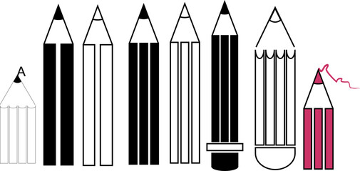 color pencils vector