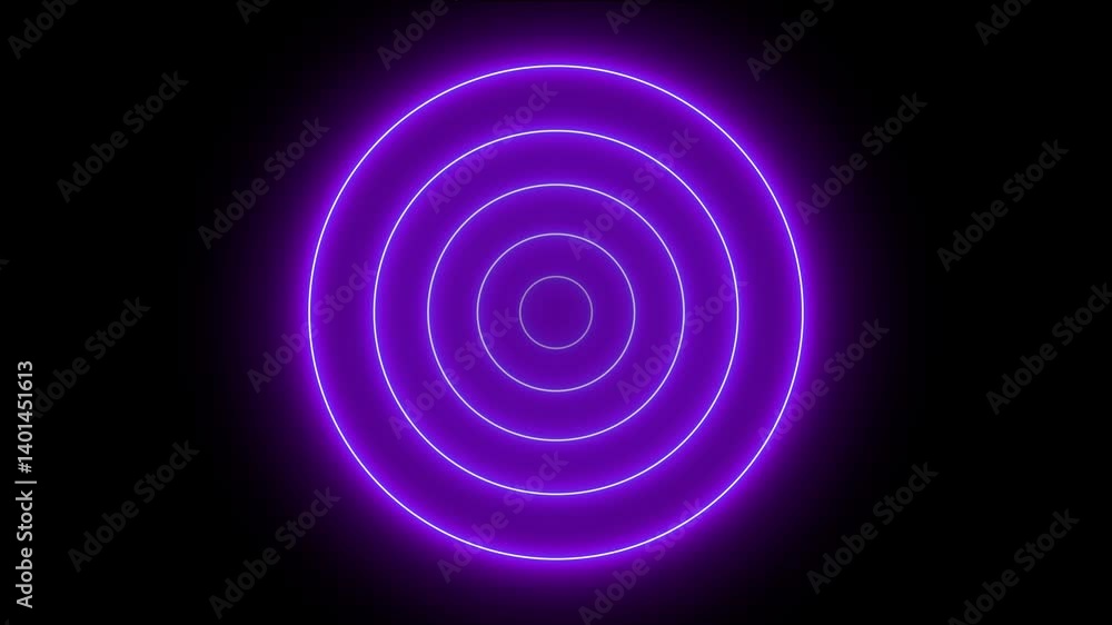 Poster abstract neon radio waves. wave diffusion animation, neon radio waves animation, seamless loop searc