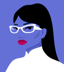 Woman with glasses