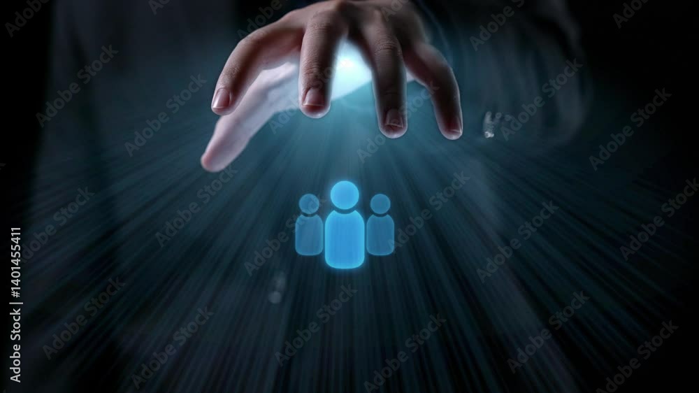 Poster business person engages in networking, building valuable connections. effective people networking st