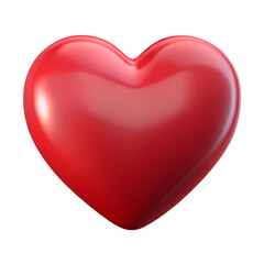 Heart in 3D with Transparent Background