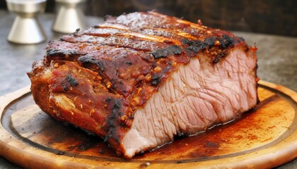 Brisket barbecue showcasing the bark and smoky flavor that comes from slow and low cooking of meat