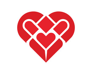 Heart vector icons. love symbols isolated