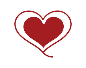 Heart vector icons. love symbols isolated