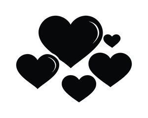 
Hand drawn heart symbol love icon for romantic trendy
