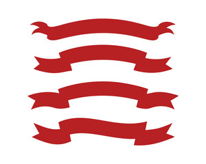 Ribbon banner set. Ribbons collection. Vector illustration
