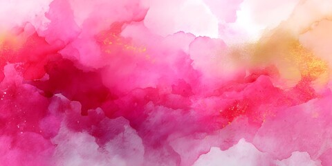 Fototapeta premium Watercolor painting featuring shades of pink and white creating a soft and dreamy abstract design