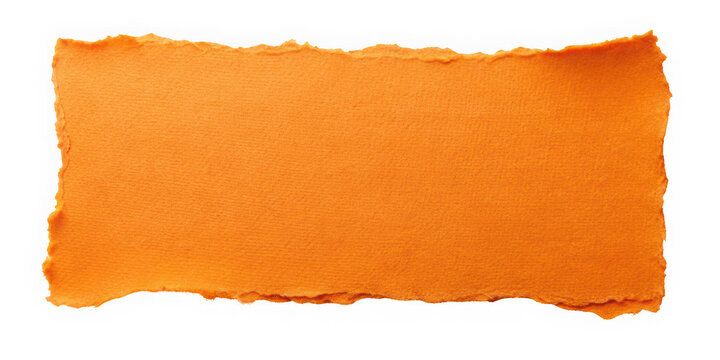A textured piece of vibrant orange paper with a torn edge, creating a warm and inviting look perfect for creative projects.