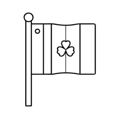 irish flag icon, irish flag line art - simple line art of irish flag, perfect for irish flag logos and icons