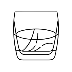 irish whiskey glass icon, irish whiskey glass line art - simple line art of irish whiskey glass, perfect for irish whiskey glass logos and icons