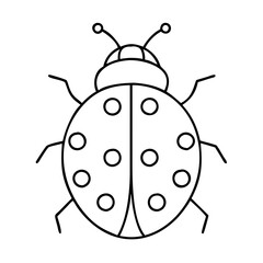 ladybug icon, ladybug line art - simple line art of ladybug, perfect for ladybug logos and icons
