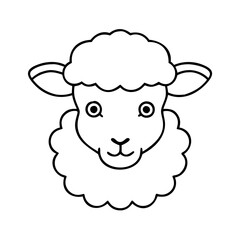 lamb icon, lamb line art - simple line art of lamb, perfect for lamb logos and icons