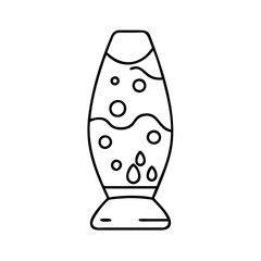 lava lamp icon, lava lamp line art - simple line art of lava lamp, perfect for lava lamp logos and icons