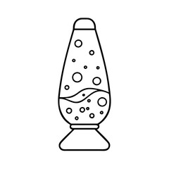 lava lamp icon, lava lamp line art - simple line art of lava lamp, perfect for lava lamp logos and icons