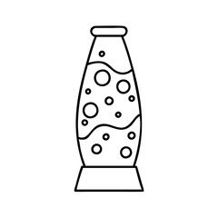 lava lamp with bubbles icon, lava lamp with bubbles line art - simple line art of lava lamp with bubbles, perfect for lava lamp with bubbles logos and icons
