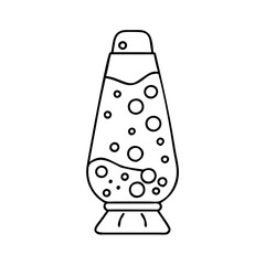 lava lamp with bubbles icon, lava lamp with bubbles line art - simple line art of lava lamp with bubbles, perfect for lava lamp with bubbles logos and icons