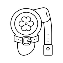 leprechaun s belt icon, leprechaun s belt line art - simple line art of leprechaun s belt, perfect for leprechaun s belt logos and icons