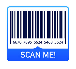 Barcode scan icon vector color style on white background for mobile app and payment