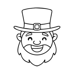 leprechaun s smile icon, leprechaun s smile line art - simple line art of leprechaun s smile, perfect for leprechaun s smile logos and icons