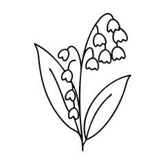 lily of the valley icon, lily of the valley line art - simple line art of lily of the valley, perfect for lily of the valley logos and icons